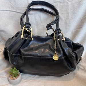 Black Leather Big Buddha Bag
